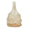 Hello Honey® 8" White Stoneware Vase with Raised Dots & Reactive Glaze
